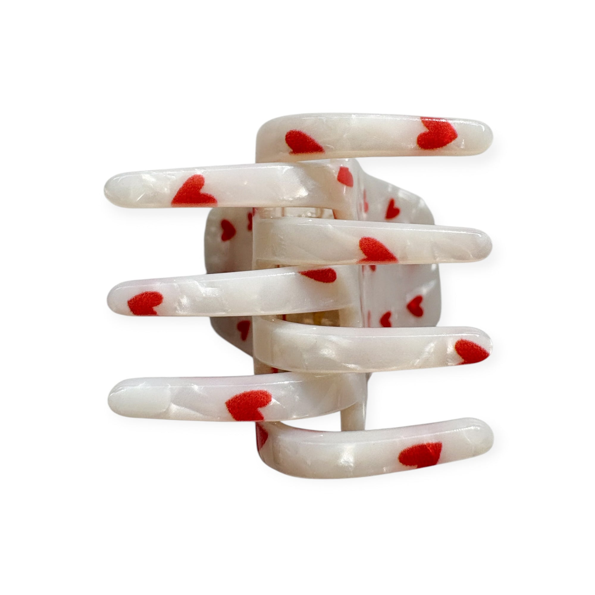 FEE HEARTS pearl white/red