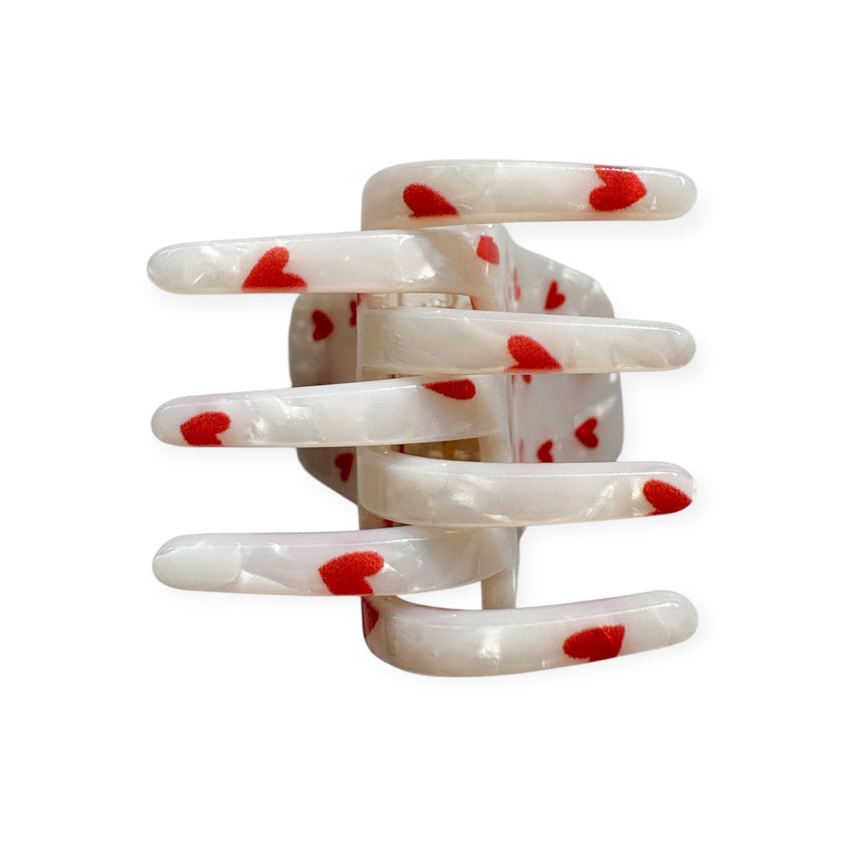 FEE HEARTS pearl white/red