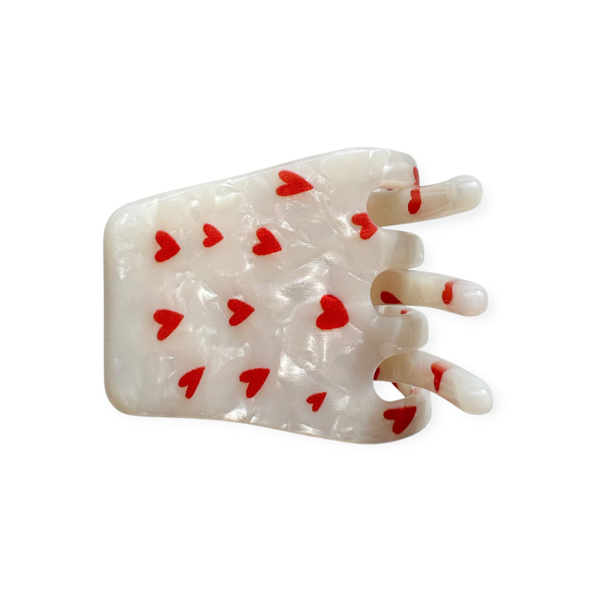 FEE HEARTS pearl white/red