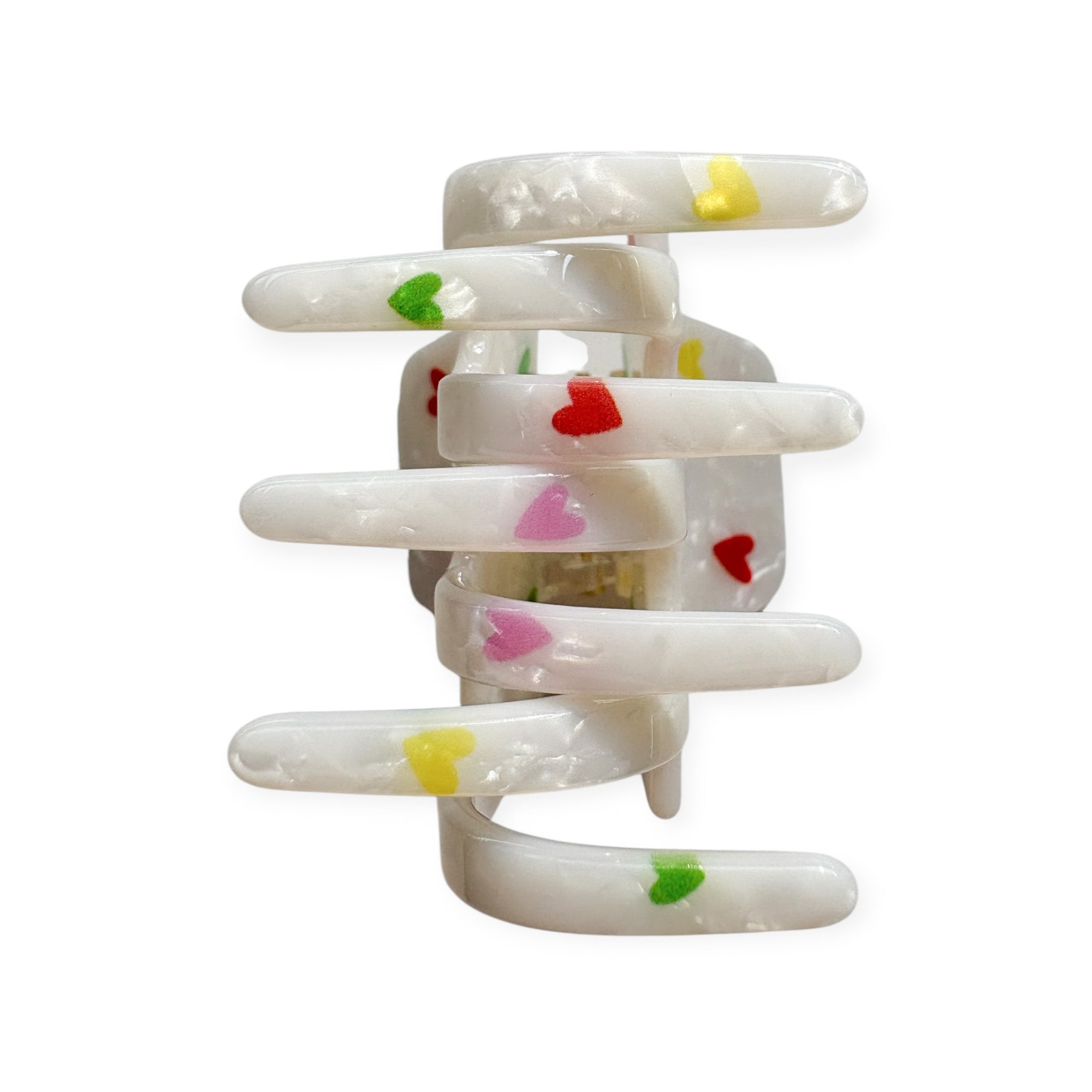 FEE BIG HEARTS pearl white/rainbow