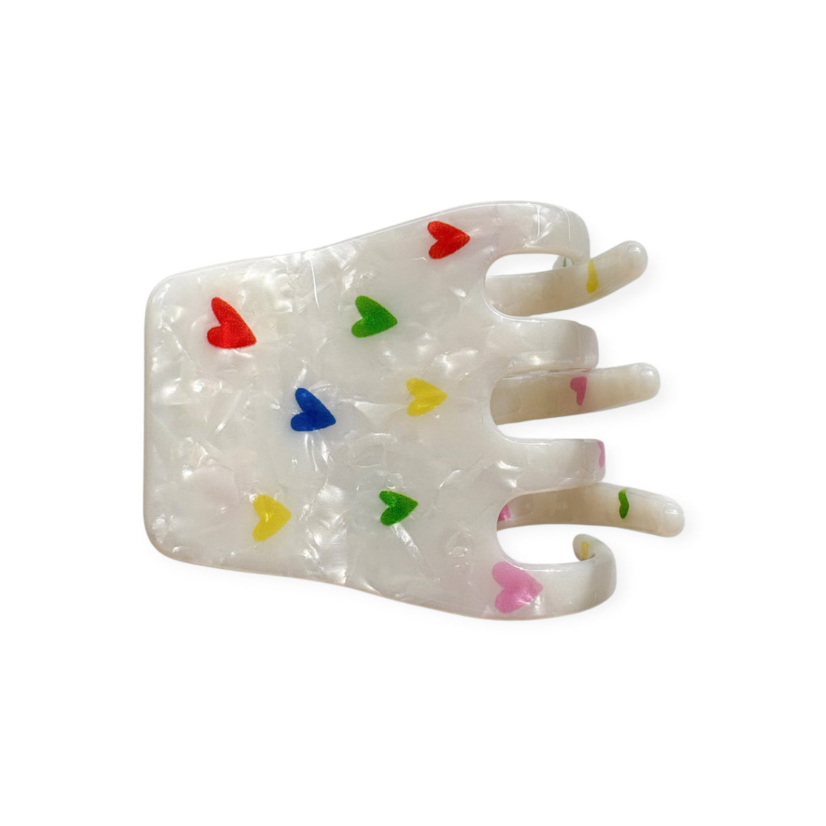 FEE BIG HEARTS pearl white/rainbow