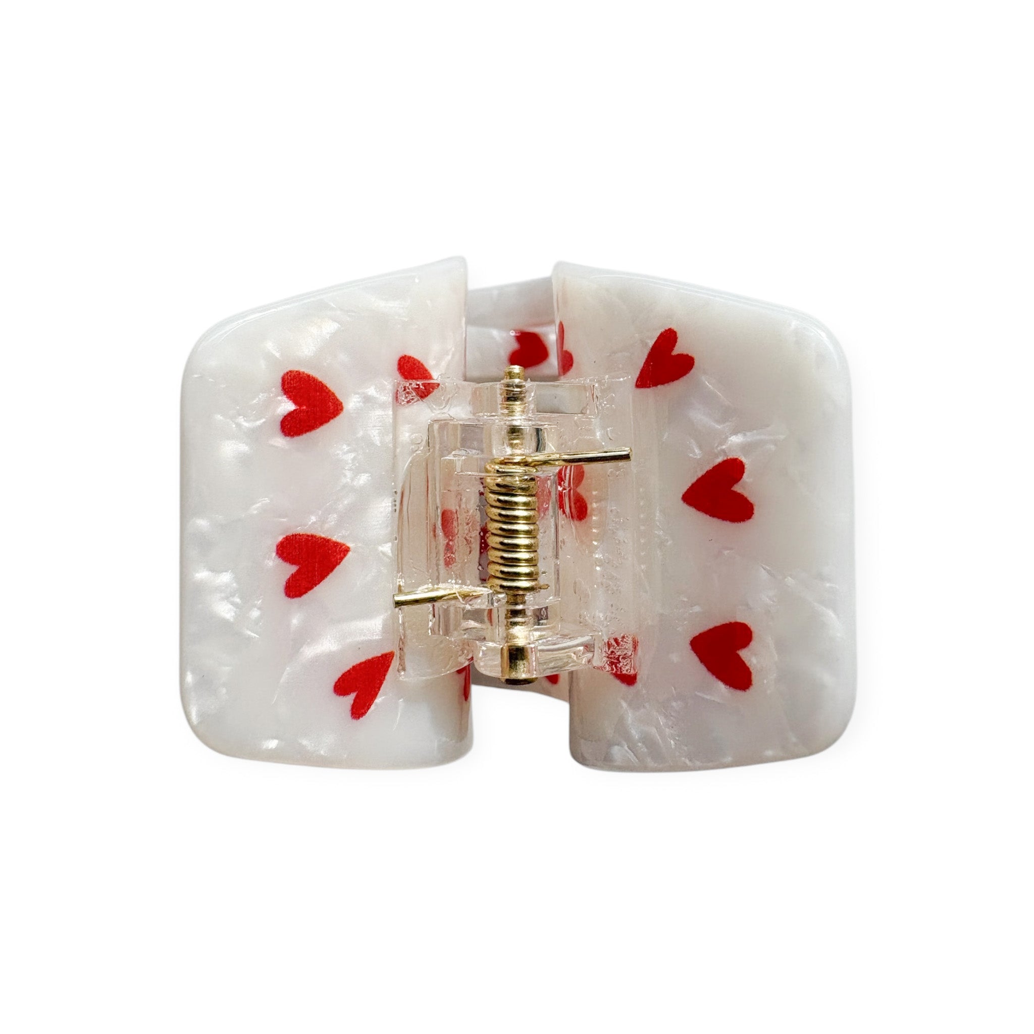 FEE BIG HEARTS pearl white/red