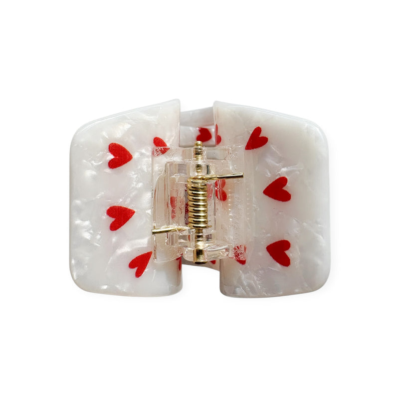 FEE BIG HEARTS pearl white/red