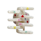 FEE HEARTS pearl white/rainbow