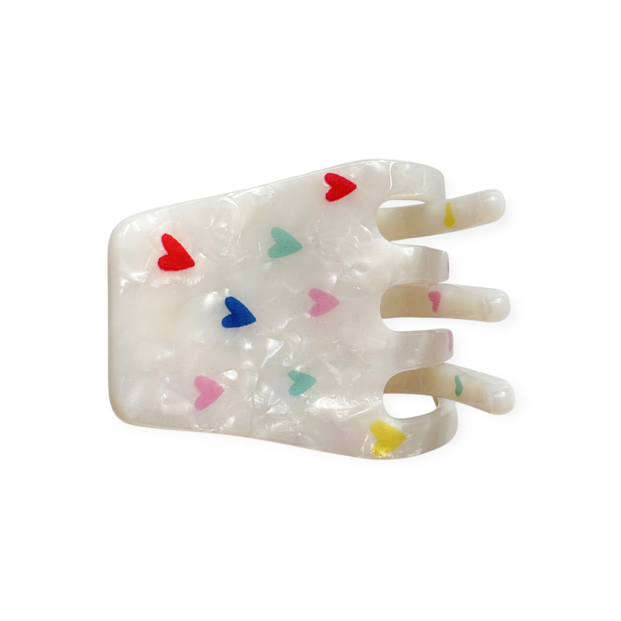 FEE HEARTS pearl white/rainbow